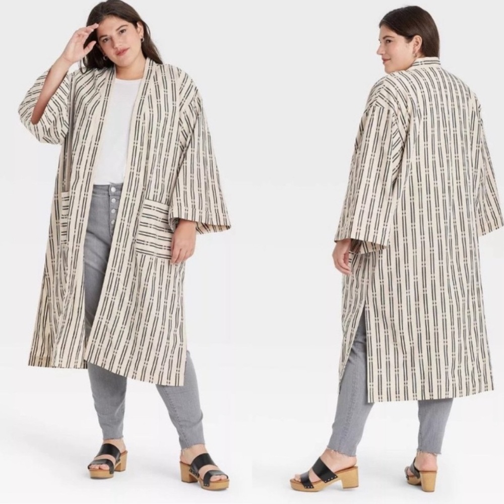 Coastal Universal Thread Striped Duster Cardigan … - image 2